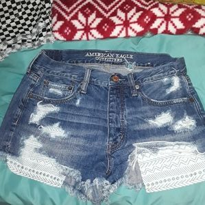American Eagle High Waisted Cutoff Jean Shorts